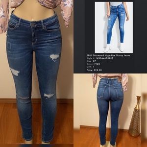 Guess - 1981 Distressed High-Rise Skinny Jeans